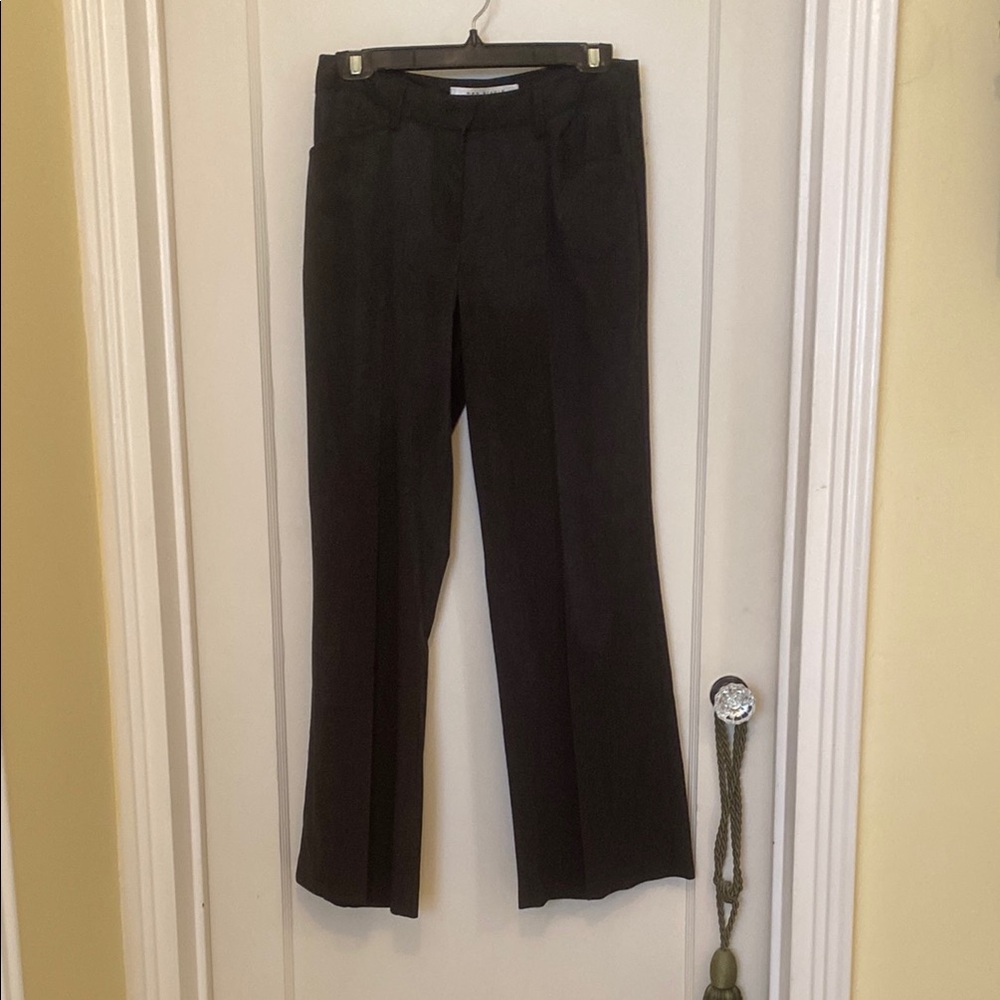 Max Studio Charcoal Gray Flared Trousers